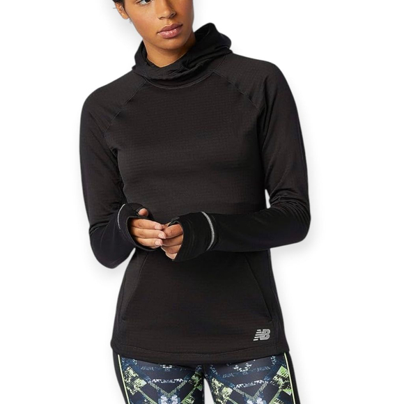New Balance Running Heat Hoodie NWT Large Black - Picture 2 of 16